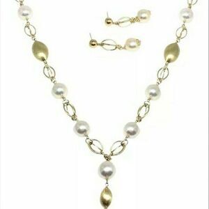 Akoya Pearl Necklace Earrings Set 9.8 mm 25.5" 14k Gold Certified $9,500 715357